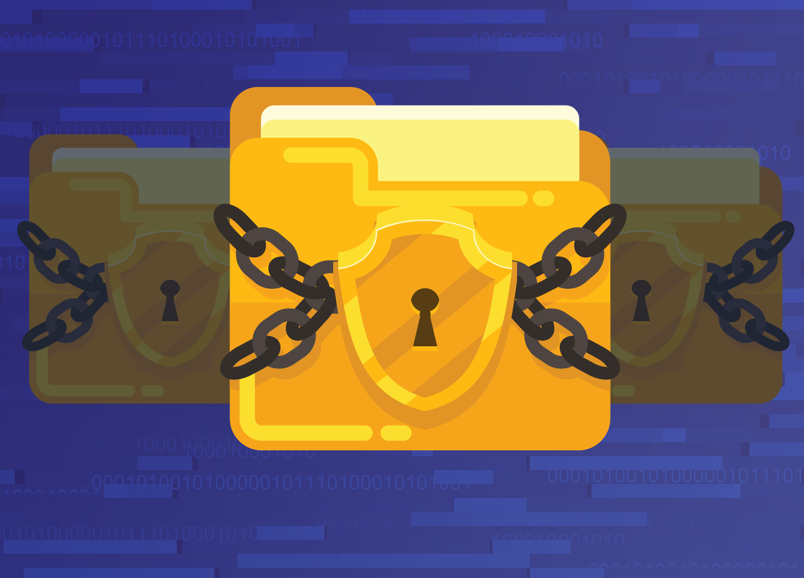 clipart file folders with locks and chains on them