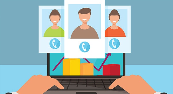 Online client meetings clipart