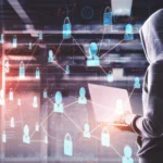 Graphic of Cybersecurity Visualization from Employee Laptop