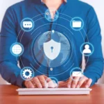 File Management Visualized with Office Keyboard and File Storage